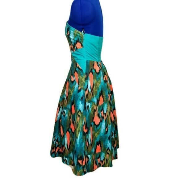 Anthropologie Girls From Savoy Strapless Dress 2 - Picture 6 of 8